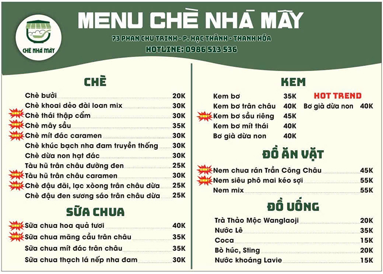 Review Chè Nhà Mây Thanh Hóa: Điểm Hẹn Ăn Vặt "Mặn Ngọt Đủ Đầy" Ngay Trung Tâm Phố Thị